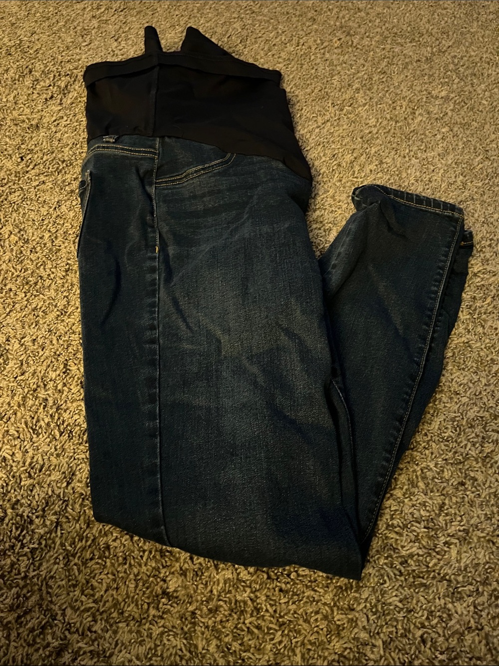 Pinkblush Navy and Light Denim Maternity Jeans